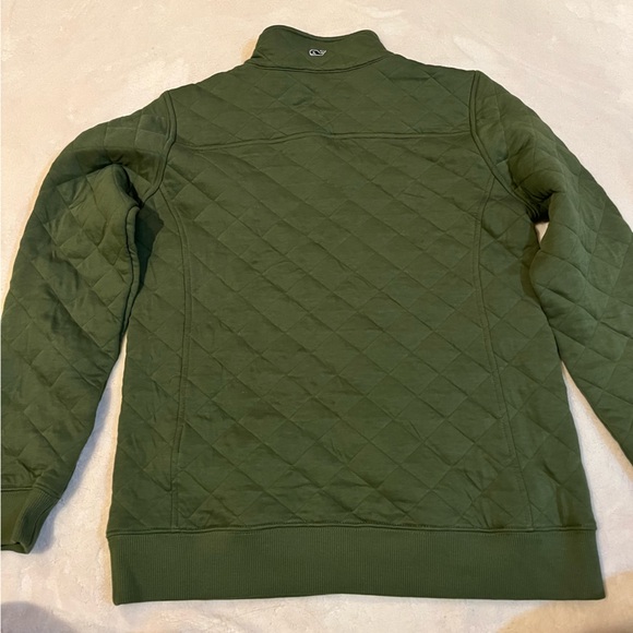 Vineyard Vines green quilted quarter-zip pullover - Picture 4 of 5
